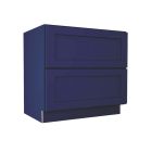 Navy Blue Shaker Two Drawer Base Cabinet 36" Largo - Buy Cabinets Today