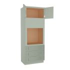 Craftsman Lily Green Shaker Oven Cabinet 33"W x 90"H Largo - Buy Cabinets Today