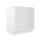 Craftsman White Shaker Drawer Base Cabinet 30" Largo - Buy Cabinets Today