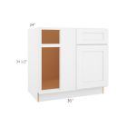 Blind Base Corner Cabinet 36" Left Largo - Buy Cabinets Today