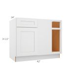 Blind Base Corner Cabinet 42" Right Largo - Buy Cabinets Today