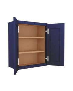 Navy Blue Shaker Wall Cabinet 24"W x 30"H Largo - Buy Cabinets Today